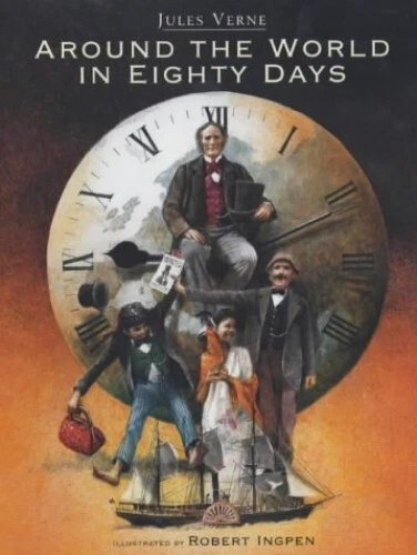 AROUND THE WORLD IN 80 DAYS by Verne, Jules Hardback Book The Cheap Fast Free
