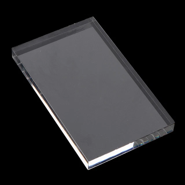 Rectangle Clear Acrylic Block Stamp Blocks Stamping Craft Tool DIY 10x6cm