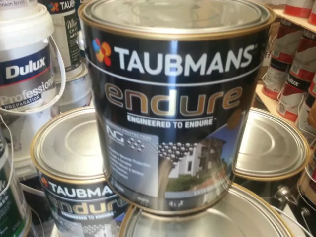 Taubmans 4 Litre Endure Exterior Gloss Factory  White Color Paint