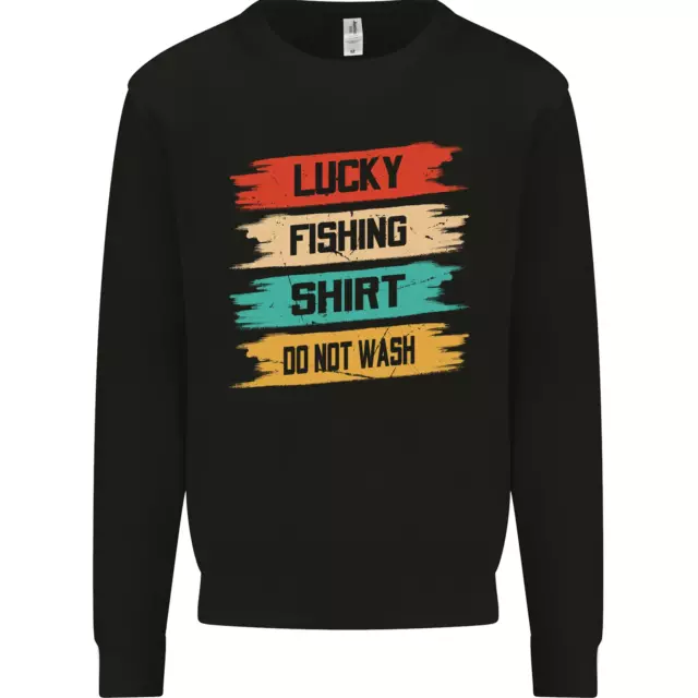Lucky Fishing Shirt Fisherman Funny Uomo Felpa Maglione