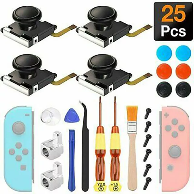 25pcs Joycon Joystick Replacement for Nintendo Switch 3D Analog Stick Repair Kit