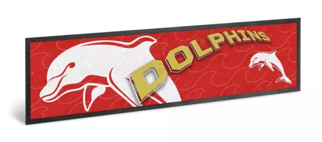 Dolphins NRL Bar Mat Runner Team Logo Easter Gifts