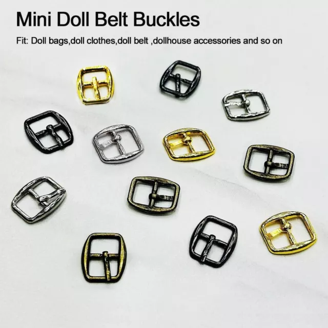 10pcs Adjustment Doll Bags Buckles 9mm Belt Buckles  DIY Doll Belt