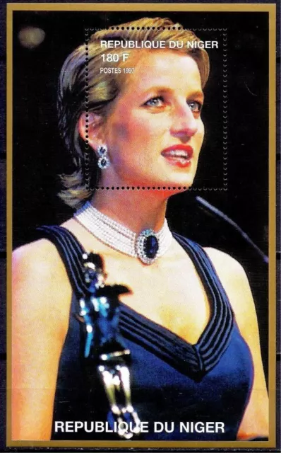 Niger 1997 Diana Princess of Wales Royalty Royal People m/s MNH/5