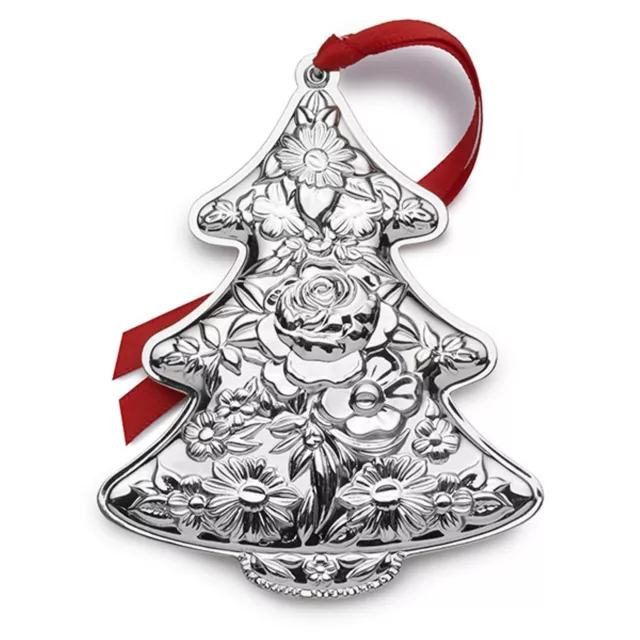 2015 7th Annual Kirk Stieff Sterling Repousse Pattern Xmas Ornament Medallion