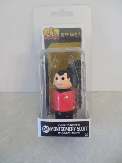 Pin Mate Star Trek, Chief Engineer Montgomery Scott Wooden Figure, 04, Nib!