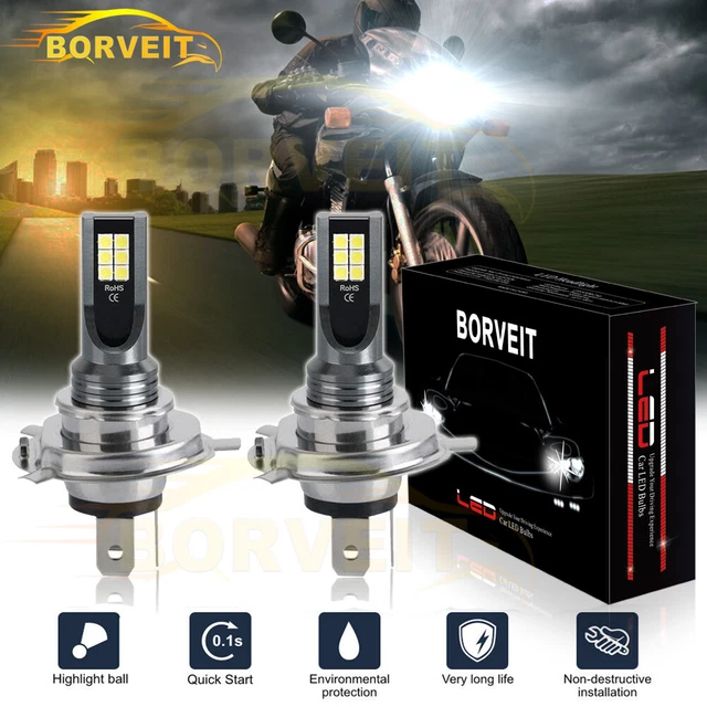 2x 9003 90W LED White Headlight Bulb Upgrade Kit For Polaris Sportsman 500 96-01