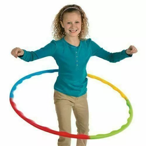 Kids Collapsible Adjustable Colourful Hula Hoop Indoor Outdoor Fitness Gymnastic