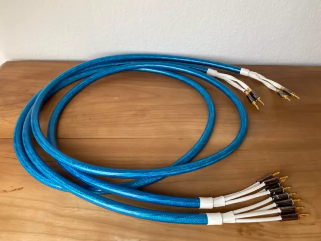 High End Lautsprecherkabel Sommer Cable Quadra Blue bi-wire 2 x 2,5m - neuwertig