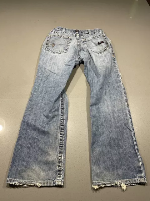 MENS ARIAT FR M4 Low Rise Boot Cut Blue Jeans Size 31x32 Workwear ...