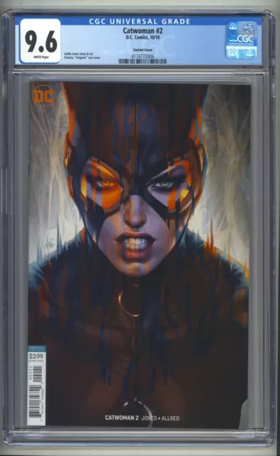 Catwoman #2 CGC 9.6 (2018) Stanley "Artgerm" Lau Variant Cover Joelle Jones