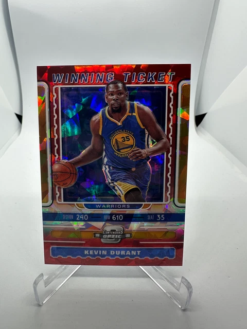 Kevin Durant 2019-20 Panini Contenders Optic Winning Ticket Red Ice Prizm SP