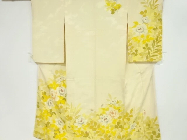 41044# Japanese Kimono / Antique Kimono / Peony