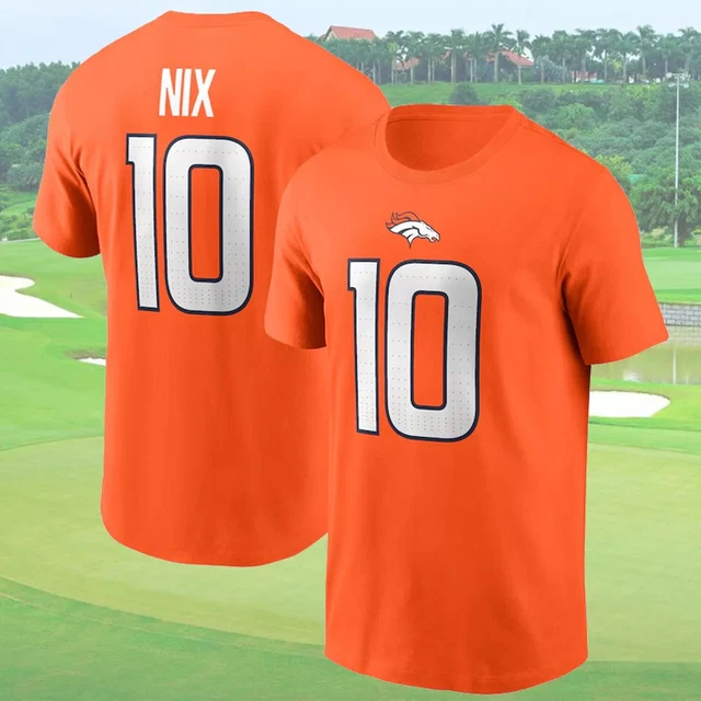BO NIX 10 Denver Broncos 2024 NFL Draft First Round Pick Name & Number