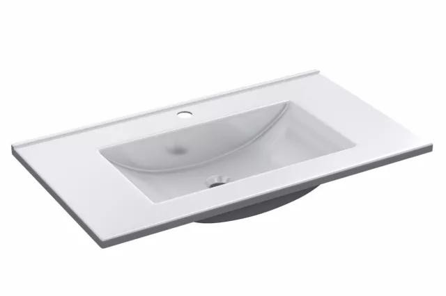 Lavamanos para mueble de baño o aseo, de PMMA, color blanco brillo 81x13x46cm