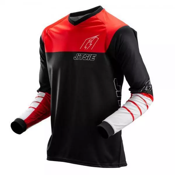 New 2022 Jitsie Triztan Trials Bike Riding Shirt / Jersey. Great Quality. Red.