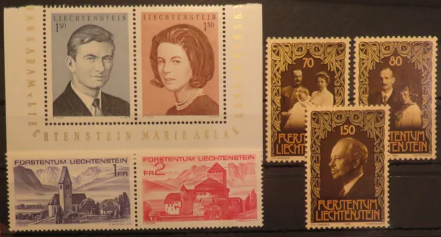 Liechtenstein Mi Nr. 478 / 479, 565 / 566, 770 - 773 postfrisch **, Blockmarken