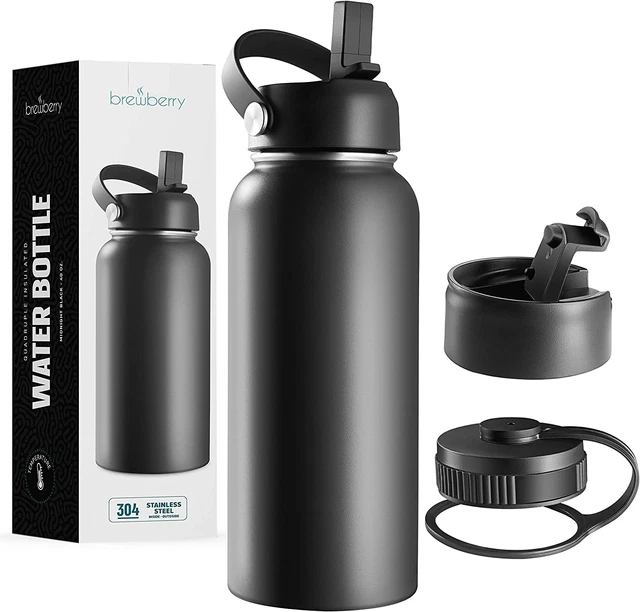 Stainless Steel Sports Bottle and Travel Mug for Hot and Cold Beverages, Wide Mo