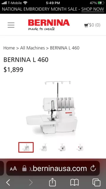 NEW IN BOX Bernina L460 Serger Amazing machine, beautiful stitches NEW IN BOX Bernina L460 Serger Amazing machine, beautiful stitches
