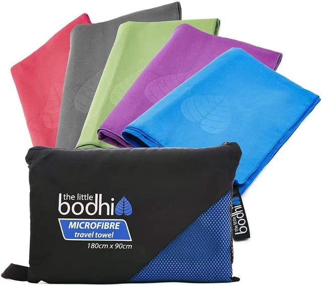 Microfibre Towel with carry bag Medium 100 x 50 cm - a quick dry - blue