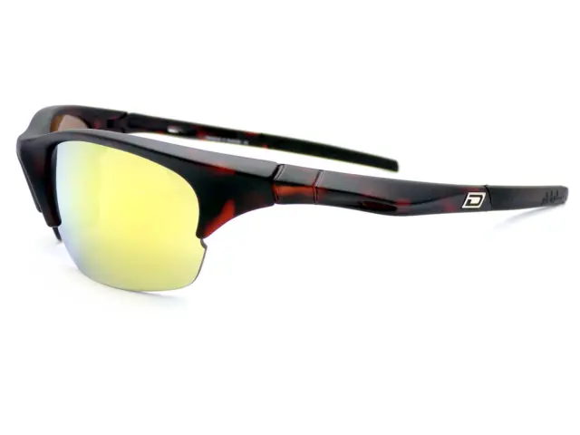 Dirty Dog Ecco Sonnenbrille Sport Dunkel Matt Schildkröte Mit Gold Spiegel Linse 2