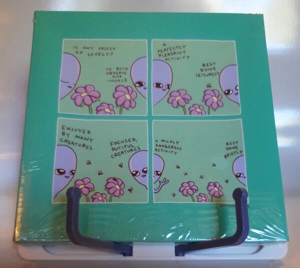 Art Wall Canvas Print 8" Flowers Bees Aliens Strange Planet Nathan W Pyle NEW