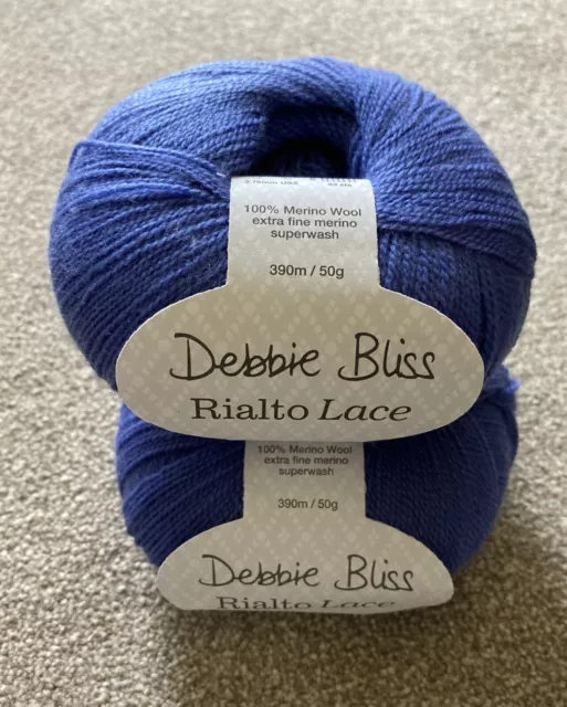 Debbie Bliss Rialto Lace - 2 X 50g balls - 100%  Merino - Extra Fine - Superwash