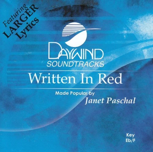 MADE POPULAR BY: JANET PASCHAL - Written In Red [accompaniment/performance NEW