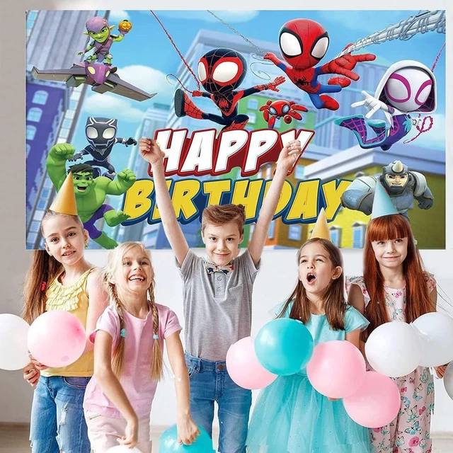 SPIDEY AND HIS Amazing Friends Photography Backdrop Spidey And His