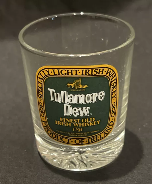 Vtg TULLAMORE DEW  Old Irish Whiskey 1791 Shot Glass HTF