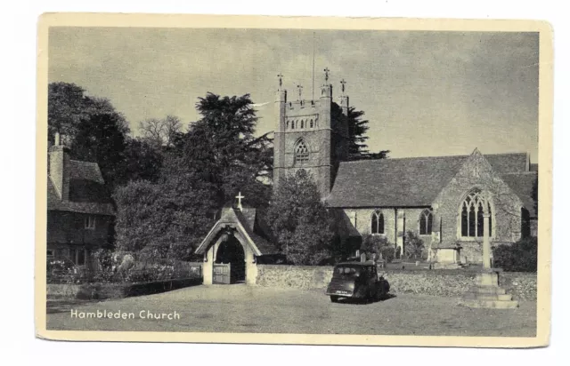 Hambleden Church, Bucks near Marlow and Henley on Thames Vintage Postcard 580G