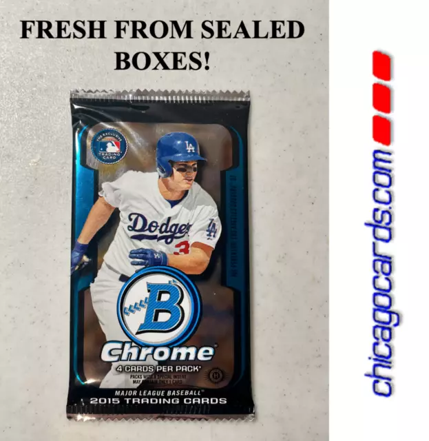2015 Bowman Chrome HOBBY Pack (Cody Bellinger Bryant Ozzie Albies Rookie AUTO)?