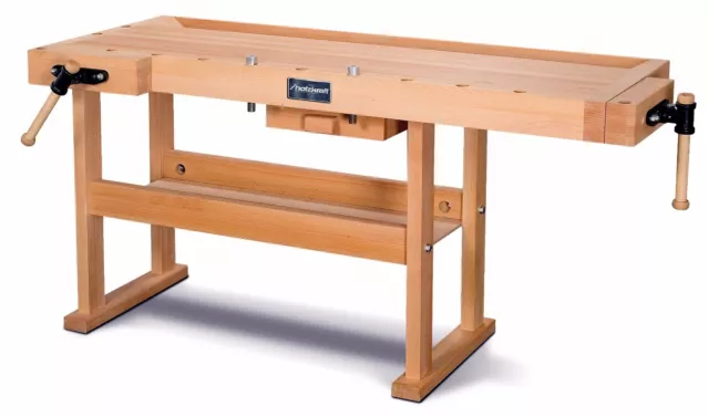 Hobelbank - Holzkraft HB 1601 aus gedämpfter Rotbuche für Tischler / Schreiner