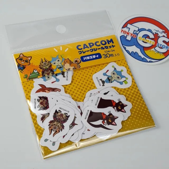 Capcom Flake 30 Stickers Set Variety Seals Japan New Monster Hunter Stickers