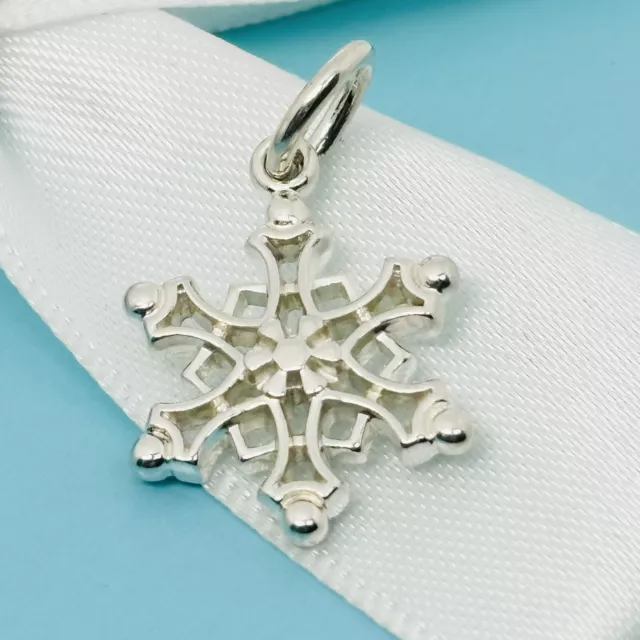 Tiffany & Co Snowflake Charm or Pendant in Sterling Silver