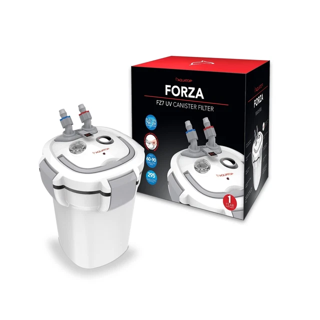 AQUATOP Forza Premium Canister Filter, 7W UV, 295 GPH &#8211; for 60-90 Gallon T