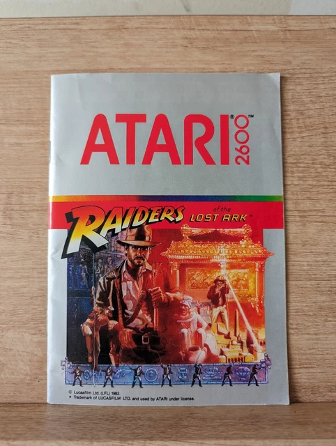 RAIDERS OF THE Lost Ark Atari 2600 Instruction Manual Booklet ONLY 6 