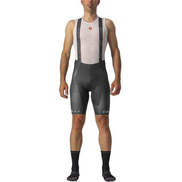Castelli Free Aero Pro Men's Bib Short Size Large DARK GRAY/WHITE  !