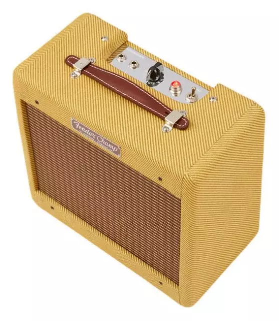 Vintage Fender Champ Röhren Gitarren Verstärker mit Tweed Bezug inkl. Amp Cover 3