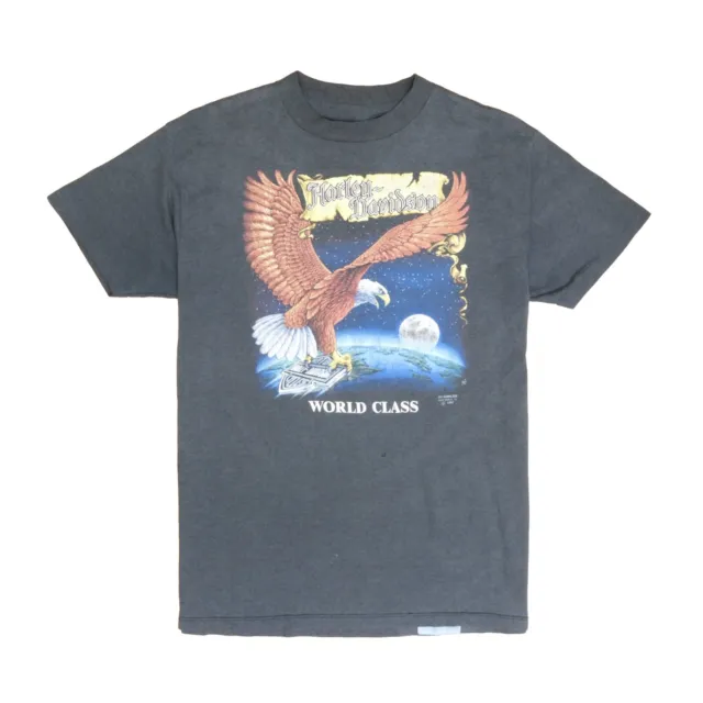 Vintage Harley Davidson 3D Emblem World Class Eagle T-Shirt Size Large 1990 90s