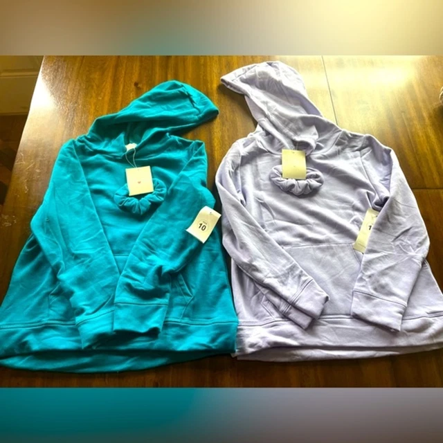NWT girls size 10 comfy hoodies hooded sweatshirts with matching scrunchies