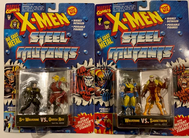Marvel X-MEN Steel Mutants 1994 lot of 2 Action Figures Toy Biz