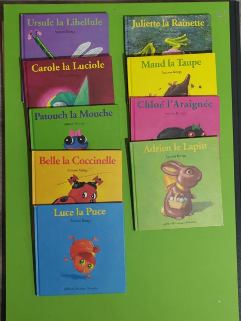 Gros lot Livres les Drôles De Petites Bêtes Antoon Krings 9 tomes BE