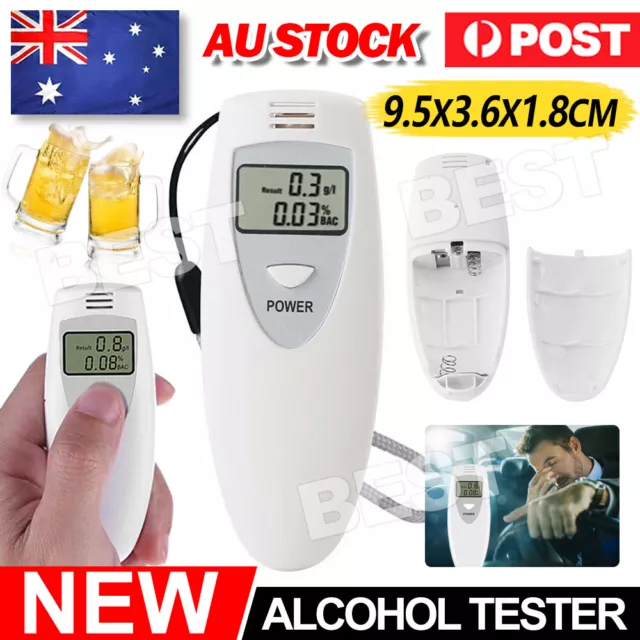 Professional Portable Digital LCD Alcohol Breath Tester Analyzer Smart Detector