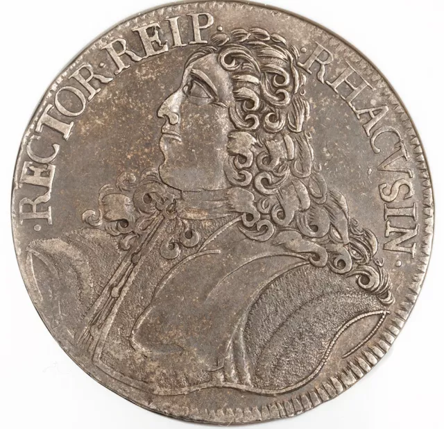 1747, Dalmatia, Ragusa (Republic). Silver Tallero (Ducat et Sem) Coin. NGC XF+