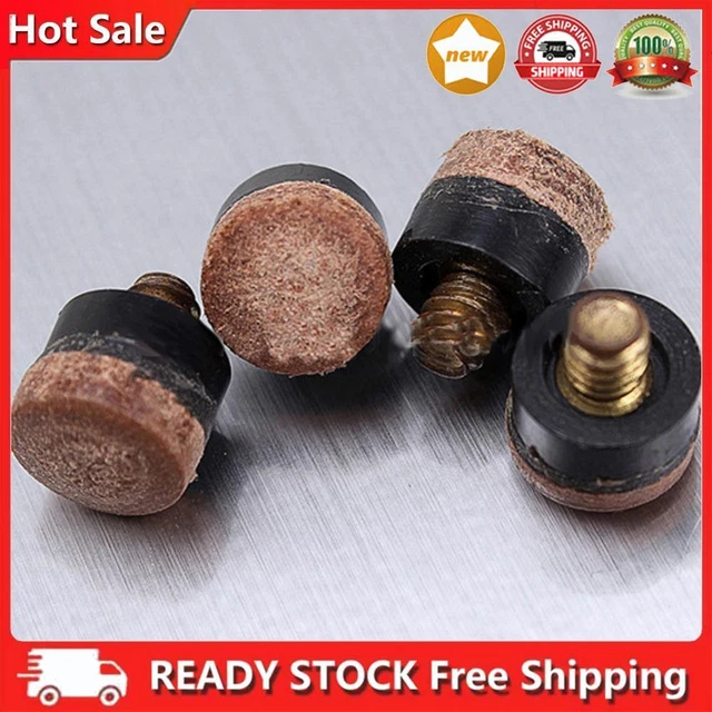 10pcs Pool Cue Tip Replacement 10mm Pool Gun Ends Parts Set Billiard Accessories