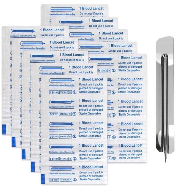 50 Stück Sterile Einmal-Lanzetten – Edelstahl, E Produktbild-Vorschau 2