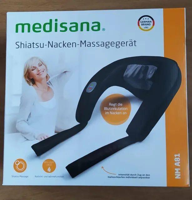 MEDISANA Shiatsu-Nacken-Massagegerät m.Rotlicht & Wärmefunktion, Neu!