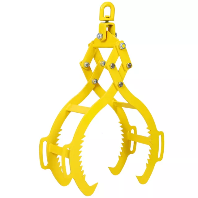 28" Heavy Duty 4 Claw Timber Claw Hook Log Lifting Logging Tongs Grabber Tong