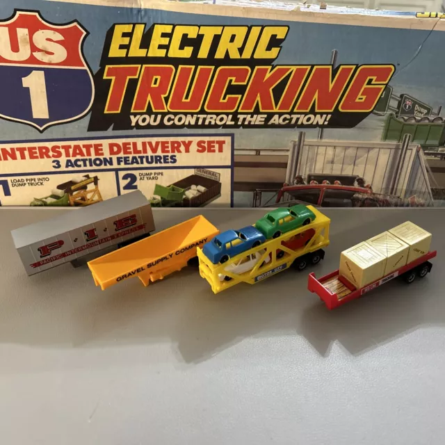 Vintage Tyco US1 electric trucking slot car Trailer Lot Rare PIE, Car Carrier